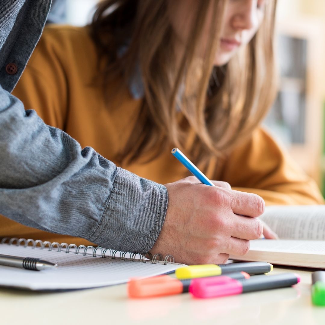 two people studying two people studying