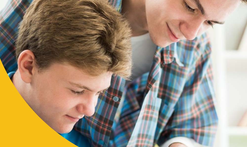 Photo of a student and tutor