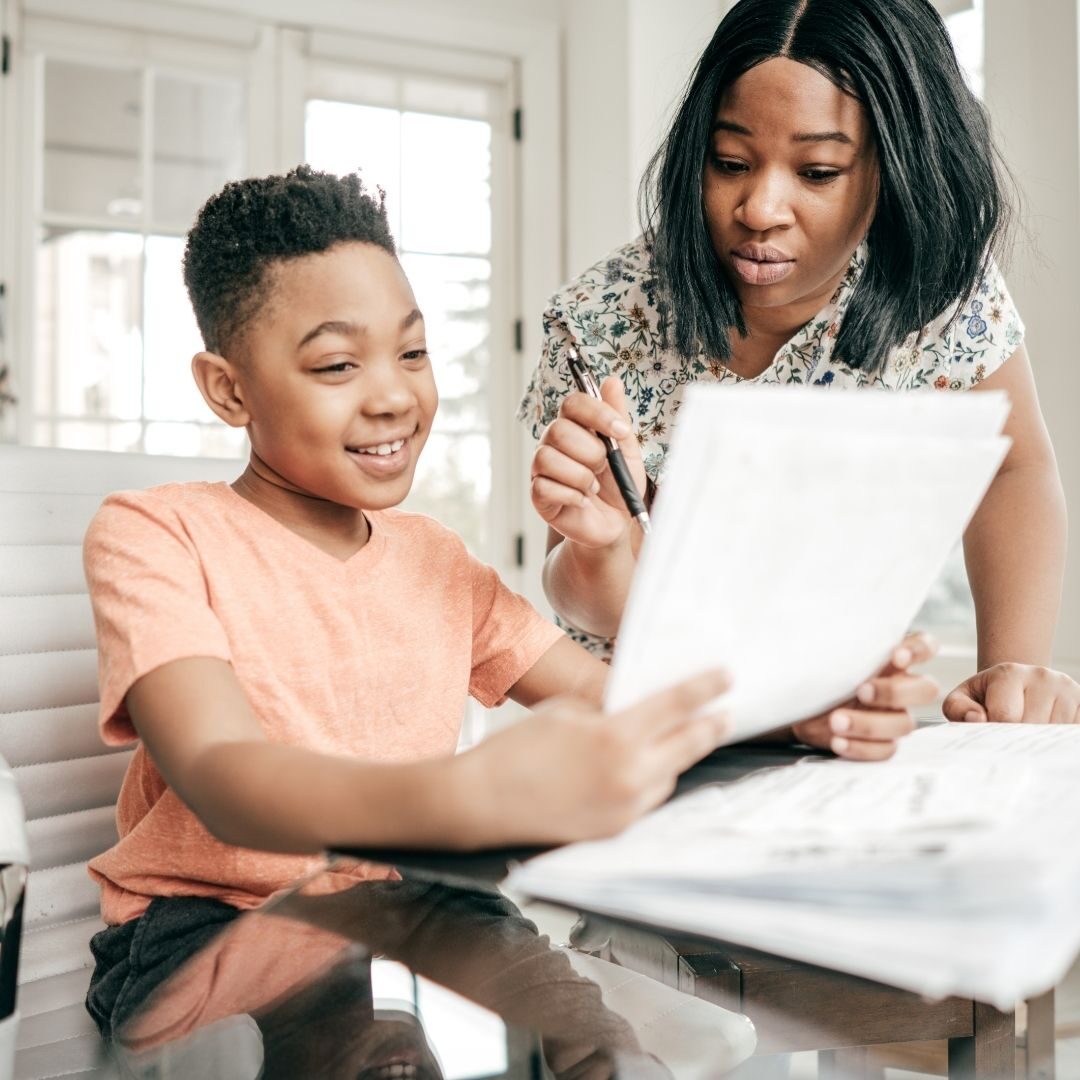 Photo of a student and tutor